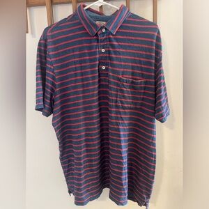 Men’s Faherty Striped Polo XL
